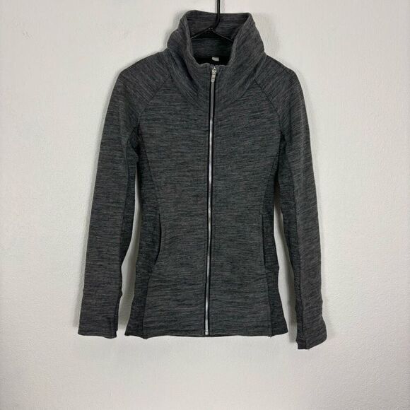 Lululemon Heathered Grey Radiant II Full Zip Up Fleece Lined Sweatshirt Jacket - Picture 1 of 8